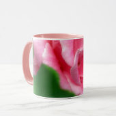 ピンクローズ入りフル開花飲料マグカップ マグカップ (正面左)