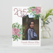ピンクローズ写真卒業発表 招待状 (スタンド正面)