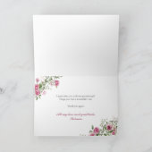 ピンクローズ宗教確認サンキューカード サンキューカード (内部)