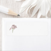 ピンクローズ差出人住所ラベル ラベル (インサイチュ)