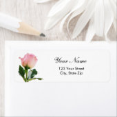 ピンクローズ差出人住所ラベル ラベル (インサイチュ)