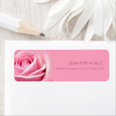 ピンクローズ平エレガント平モダン差出人住所 ラベル (インサイチュ)