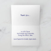 「ピンクローズ忌引き感謝」カード サンキューカード (内部)