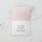 ピンクローズ悔やみや弔慰サンキュー サンキューカード (内部)