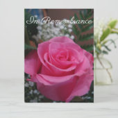 ピンクローズ悔やみや弔慰 カード (スタンド正面)