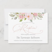 ピンクローズ披露宴 招待状 (正面)