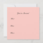 ピンクローズ招待状 招待状 (裏面)