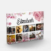 ピンクローズ最高のエレガントモダンフローラ フォトブロック (左)