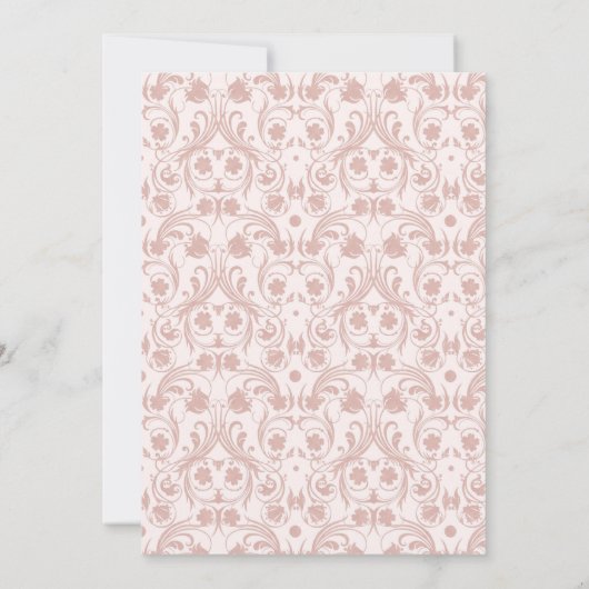 ピンクローズ王室の金ゴールドドレスキンセアニェラ誕生日 招待状 (裏面)