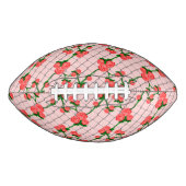 ピンクローズ登山チェーンリンクフェンスシームレスパット アメリカンフットボール (正面)