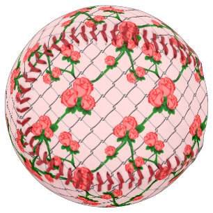 ピンクローズ登山チェーンリンクフェンスシームレスパット ソフトボール