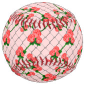 ピンクローズ登山チェーンリンクフェンスシームレスパット ソフトボール (正面)