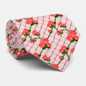 ピンクローズ登山チェーンリンクフェンス ネクタイ (ロール)