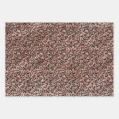 ピンクローズ白黒ヒョウ ラッピングペーパーシート (正面3)