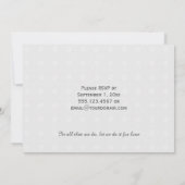 ピンクローズ白黒リボンウェディング披露宴 招待状 (裏面)