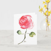 ピンクローズ空白のカード カード (黄色い花)