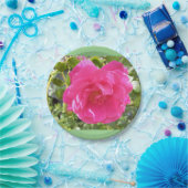 ピンクローズ紙プレート ペーパープレート (パーティー)