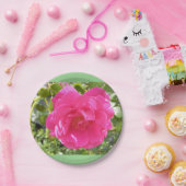 ピンクローズ紙プレート ペーパープレート (パーティー)