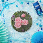 ピンクローズ紙プレート ペーパープレート (パーティー)