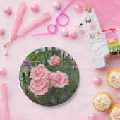 ピンクローズ紙プレート ペーパープレート (パーティー)