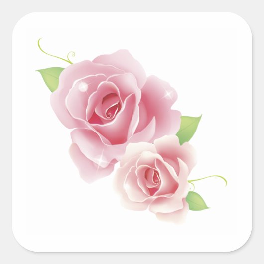ピンクローズ素晴らしキュートガーリーレトロフローラ ラウンドシール (正面)