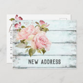 ピンクローズ素朴アクアフェンスニューアドレス 案内ポストカード (正面/裏面)
