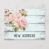 ピンクローズ素朴アクアフェンスニューアドレス 案内ポストカード (正面)