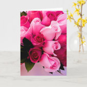 ピンクローズ結婚のノートカード カード (黄色い花)