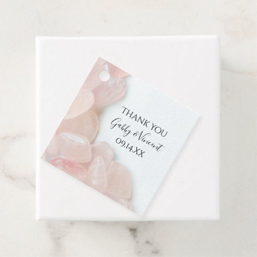 ピンクローズ結婚クォーツ フェイバータグ (インサイチュ)