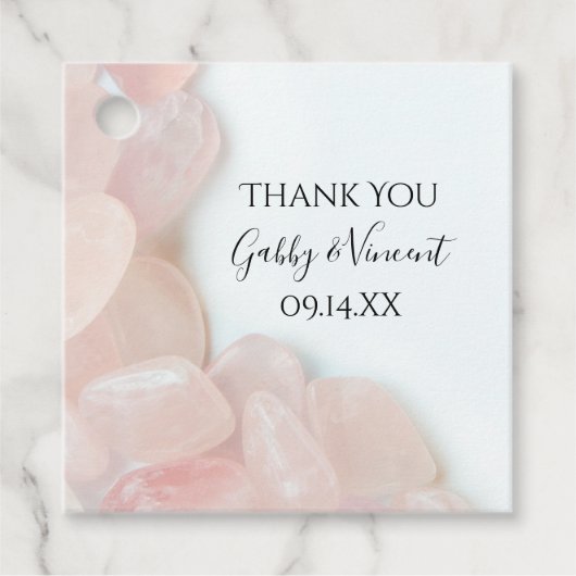 ピンクローズ結婚クォーツ フェイバータグ (正面)