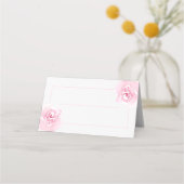 ピンクローズ結婚ズテーブル座席表 プレイスカード (裏面)