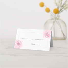 ピンクローズ結婚ズテーブル座席表 プレイスカード