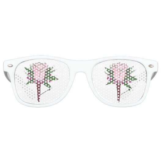 ピンクローズ結婚ズプロムブトニエールフラワーシェード レトロサングラス (正面)