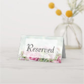 ピンクローズ結婚ズ予約座席表 プレイスカード (裏面)