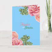 ピンクローズ結婚テーマ カード (正面)