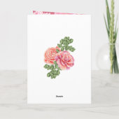 ピンクローズ結婚テーマ カード (裏面)