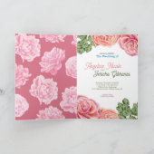 ピンクローズ結婚テーマ カード (内部)
