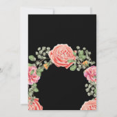 ピンクローズ結婚テーマ 招待状 (裏面)