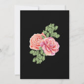 ピンクローズ結婚テーマ 招待状 (裏面)