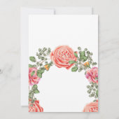 ピンクローズ結婚テーマ 招待状 (裏面)