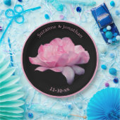 ピンクローズ結婚パーソナライズされたのブライダル ペーパープレート (パーティー)