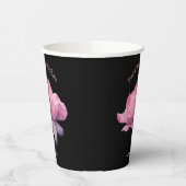 ピンクローズ結婚パーソナライズされたのブライダル 紙コップ (左)