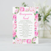 ピンクローズ結婚フローラハネムーン基金 エンクロージャーカード (スタンド正面)