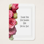 ピンクローズ結婚フローラ感謝していズユーラベル (裏面)