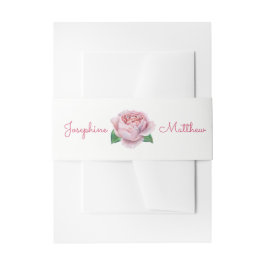 ピンクローズ結婚式招待状ベリーバンド 招待状ベリーバンド