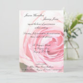 ピンクローズ結婚式招待状 招待状 (スタンド正面)