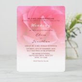 ピンクローズ結婚式招待状 招待状 (スタンド正面)