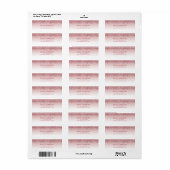 ピンクローズ結婚金ゴールドグリッターとスパークル ラベル (フルシート)