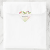 ピンクローズ絞り染めフローラ ハートシール (バッグ)