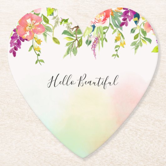 ピンクローズ絞り染めフローラ ペーパーコースター (正面)